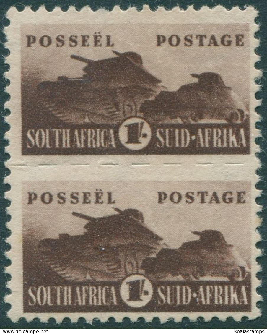 South Africa 1942 SG96 1s Brown Tank Corps Pair MLH - Sonstige & Ohne Zuordnung