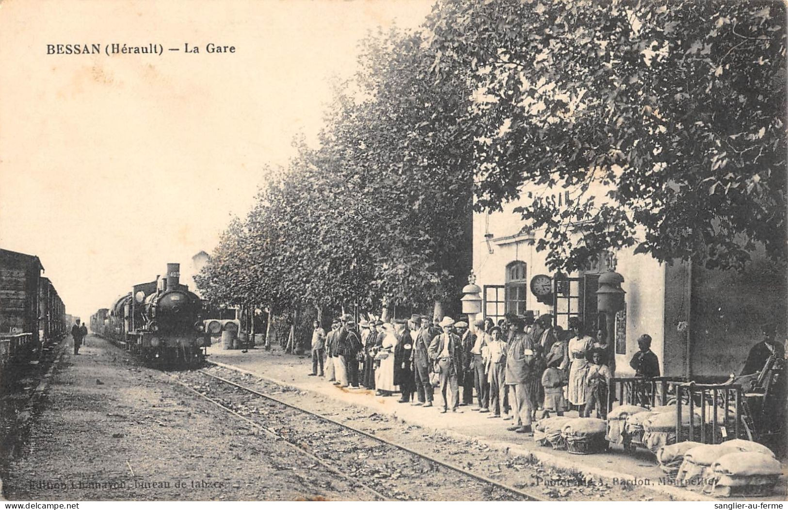 CPA 34 BESSAN / LA GARE / TRAIN - Altri & Non Classificati