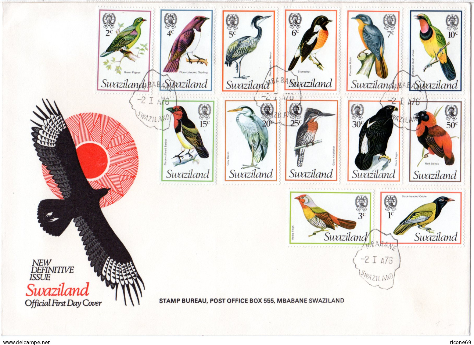 Swaziland 243-248, Vögel 15 Werte Kpl. Auf FDC - Swaziland (1968-...)