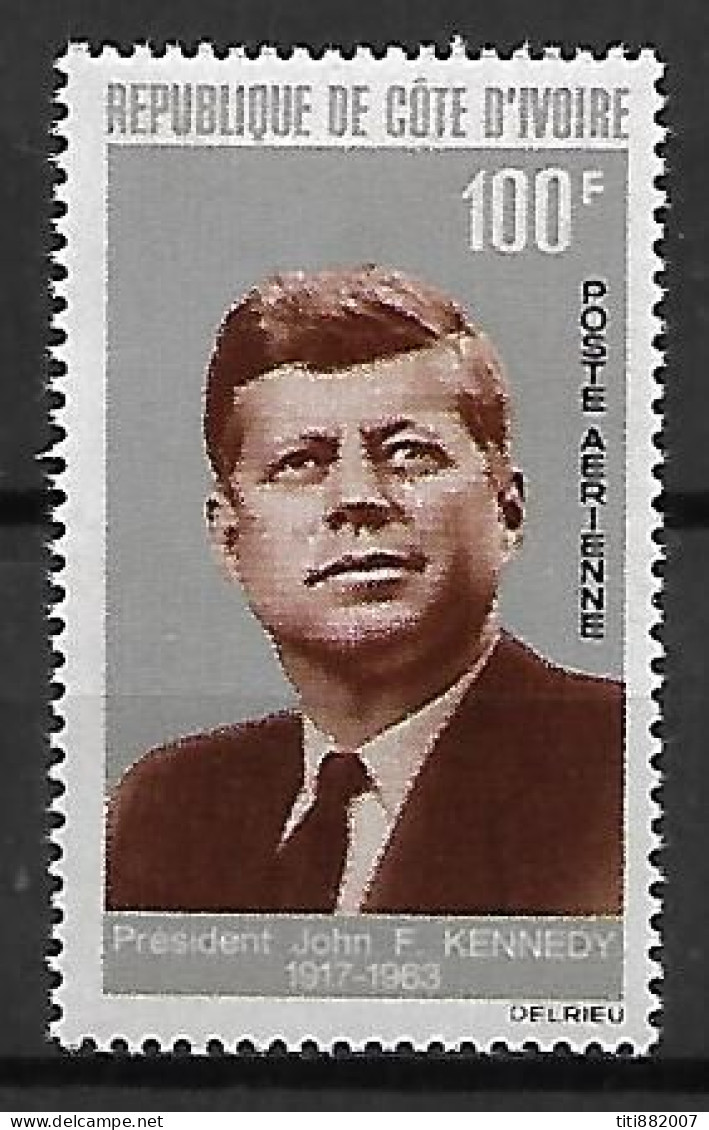 COTE  D' IVOIRE   -    Aéro     1964 .  Y&T N°  33 **. .   J.F. Kennedy - Kennedy (John F.)
