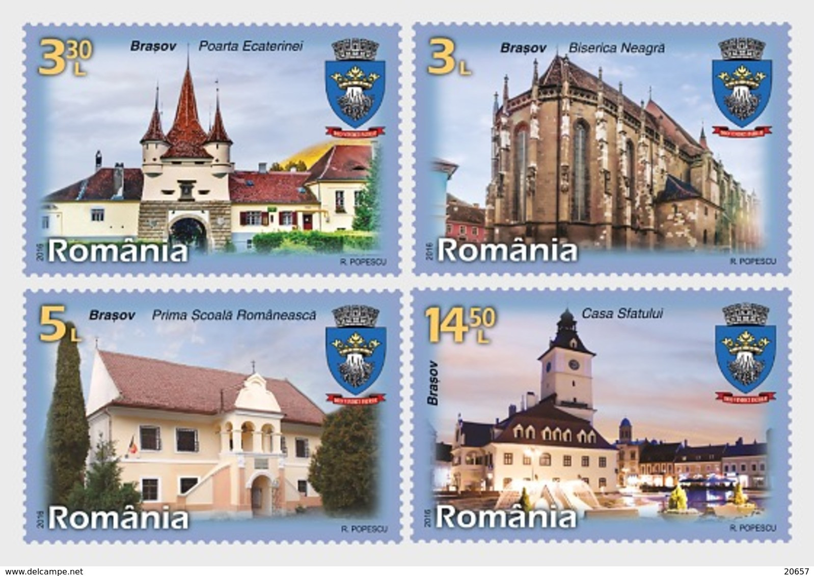 Roumanie Romania 5982/85 Villes, Armoiries - Sellos