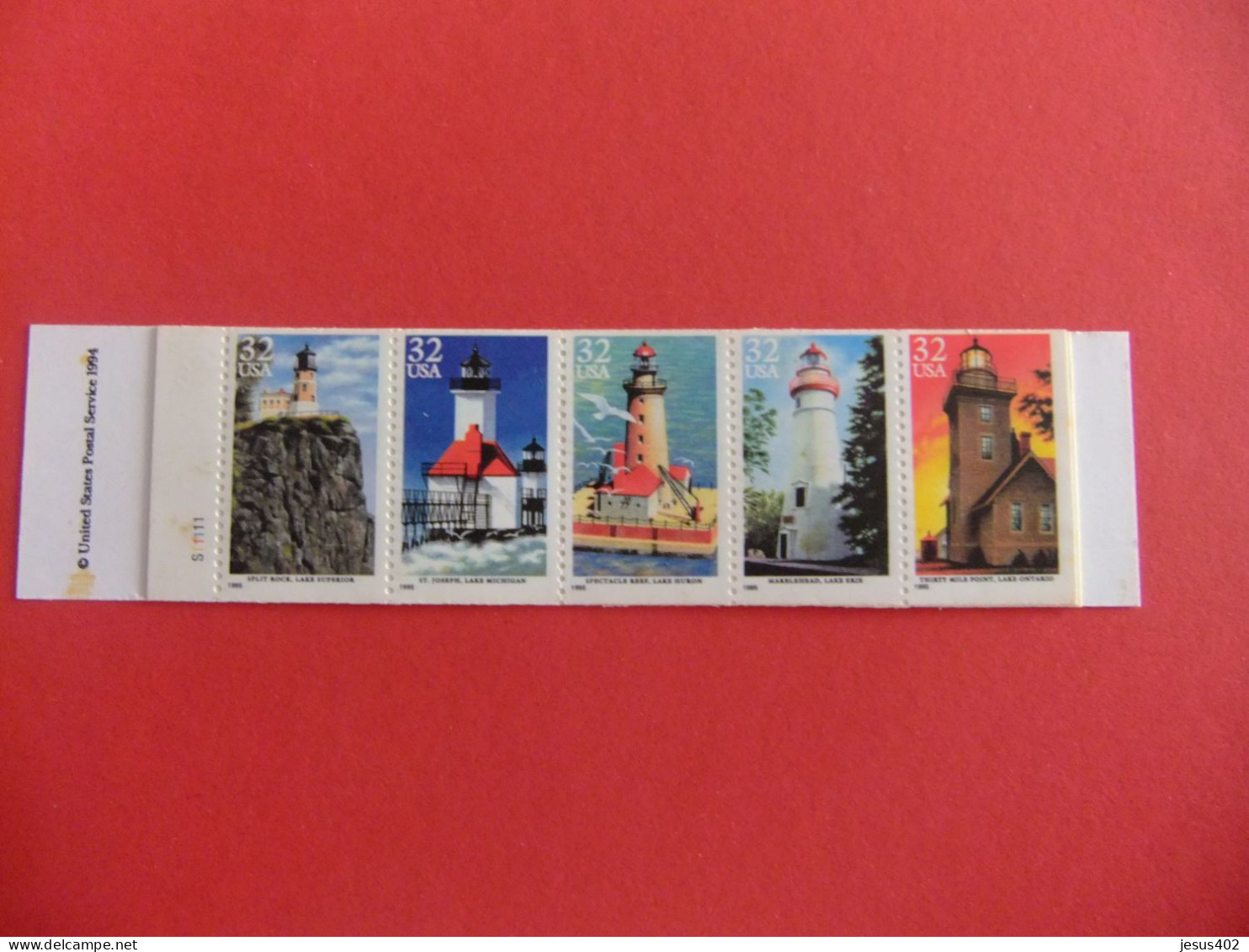 ESTADOS UNIDOS / ETATS-UNIS D'AMERIQUE 1995 PHARES FAROS LIGHTHOUSES YVERT CARNET 2343 ** MNH - 1981-...