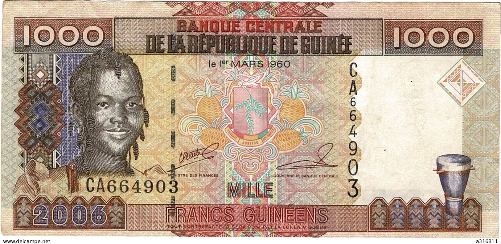 Billet 1000 Banque Guinee - Guinée
