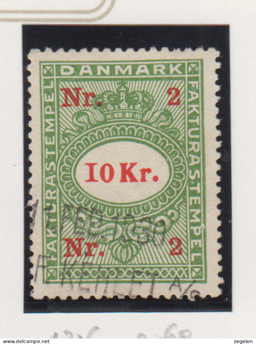 Denemarken Fiskale Zegel Cat. J.Barefoot Faktura 121G - Steuermarken