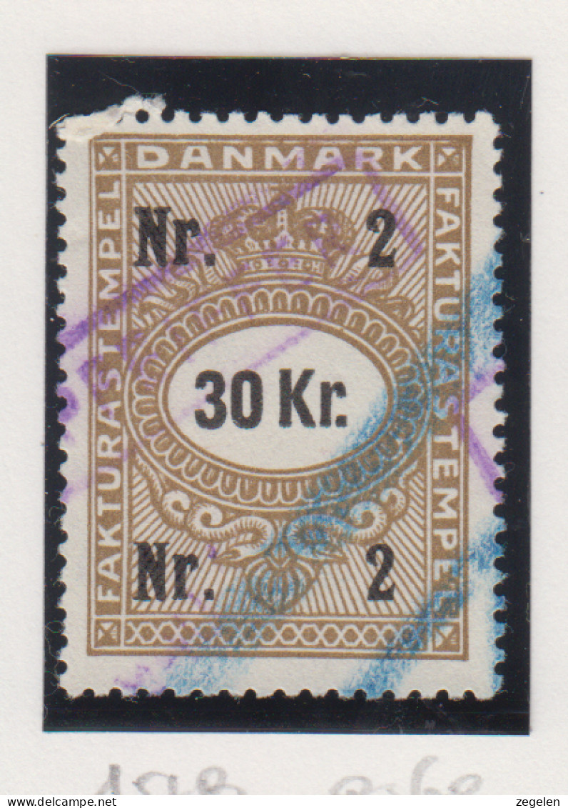 Denemarken Fiskale Zegel Cat. J.Barefoot Faktura 157B - Revenue Stamps