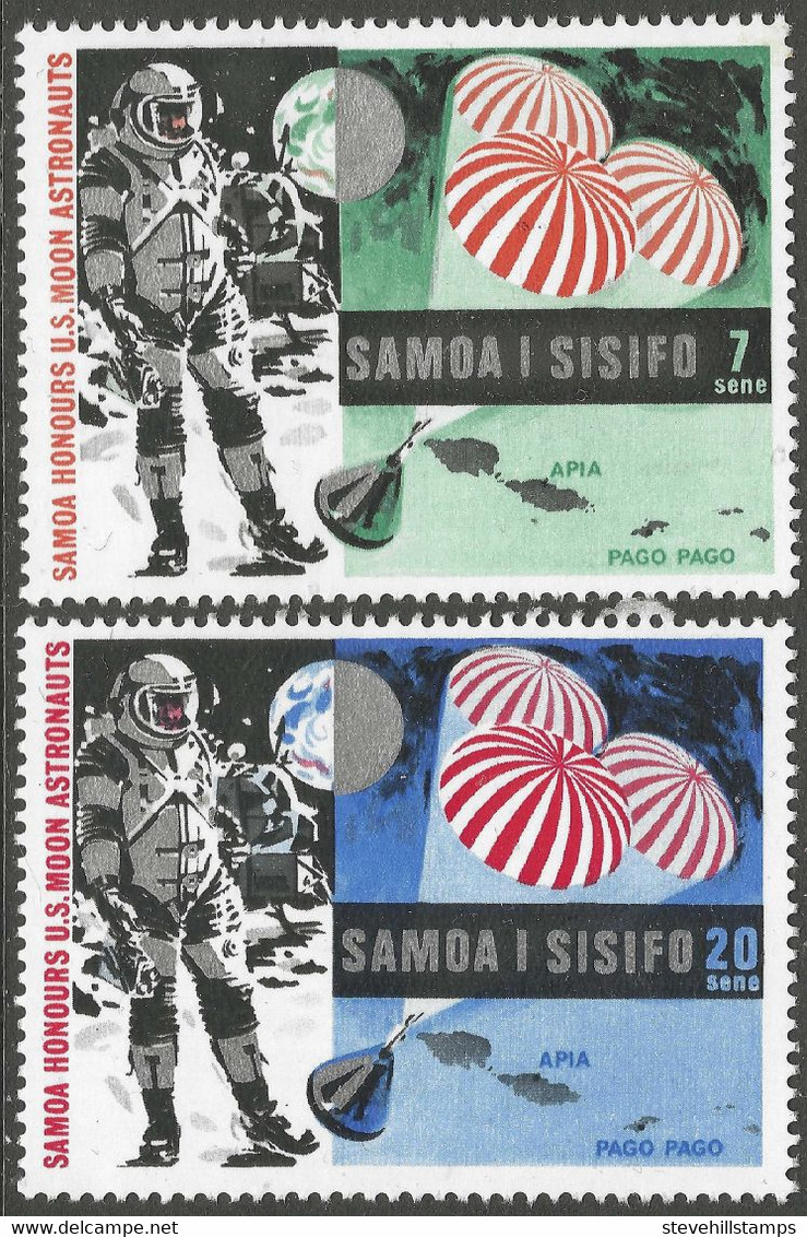 Samoa. 1969 First Man On The Moon. MH Complete Set. SG 330-331. M2140 - Samoa