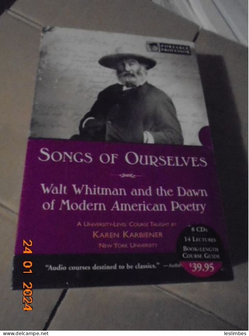 Portable Professor: Songs Of Ourselves: Walt Whitman And The Dawn Of Modern American Poetry - Karen Karbiener - CD