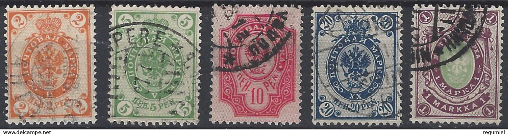 Finlandia U   49/53 (o) Usado.1901 - Used Stamps