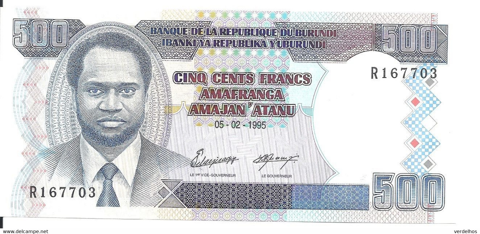 BURUNDI 500 FRANCS 1995 UNC P 37A - Burundi