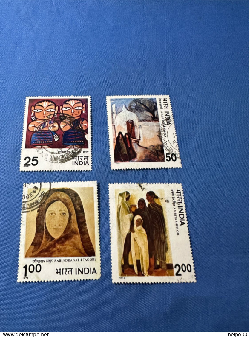 India 1978 Michel 755-58 Moderne Gemälde - Used Stamps