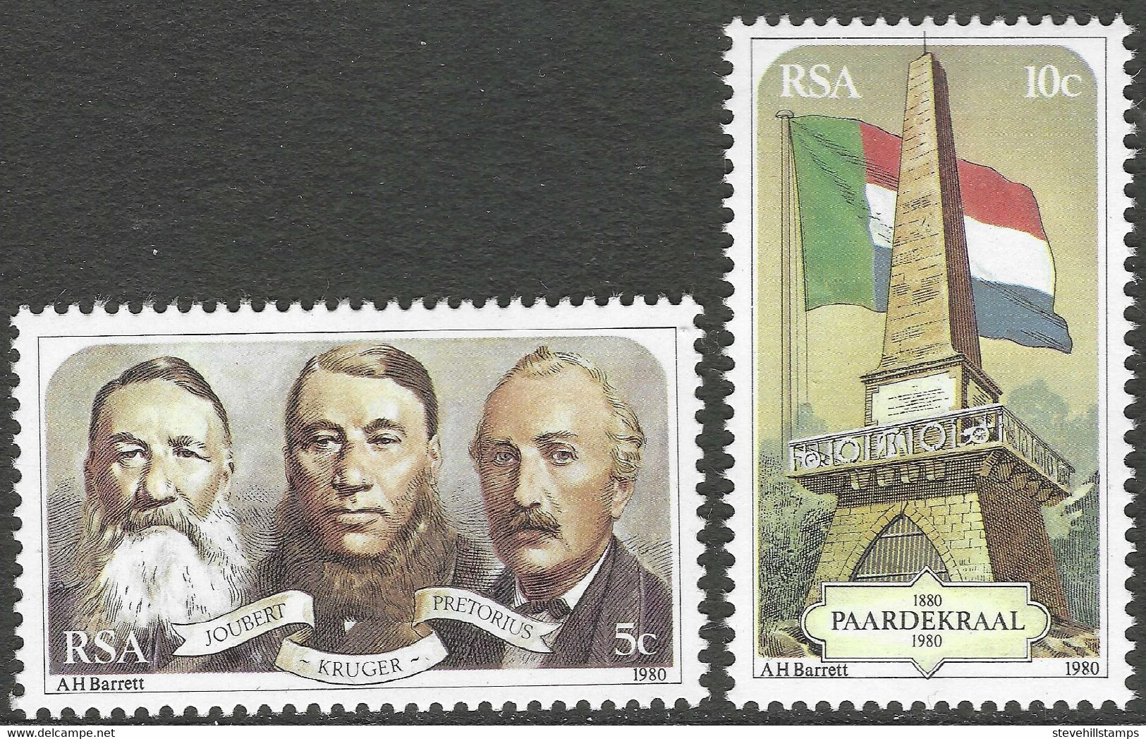 South Africa. 1980 Centenary Of Paardekraal Monument. MNH Complete Set SG 486-487. M2143 - Nuevos