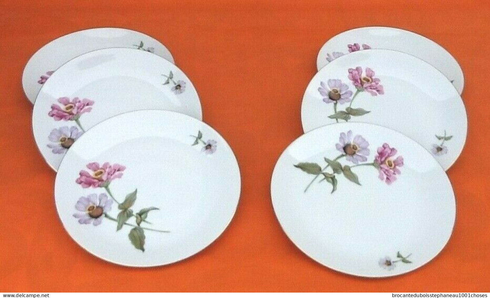 Suite De 6 Assiettes  Porcelaine Fine De Bohème - Chodovia (CZE)