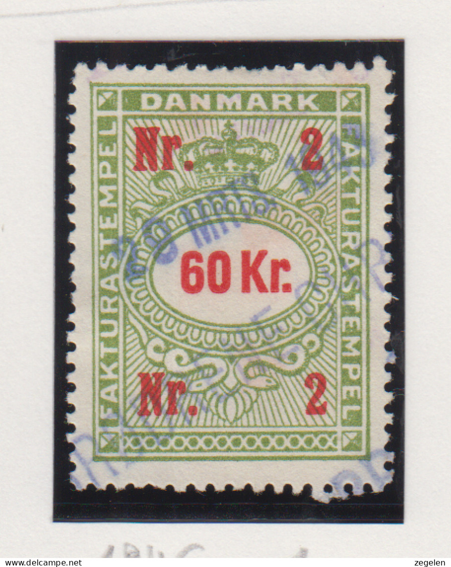 Denemarken Fiskale Zegel Cat. J.Barefoot Faktura 194G - Revenue Stamps