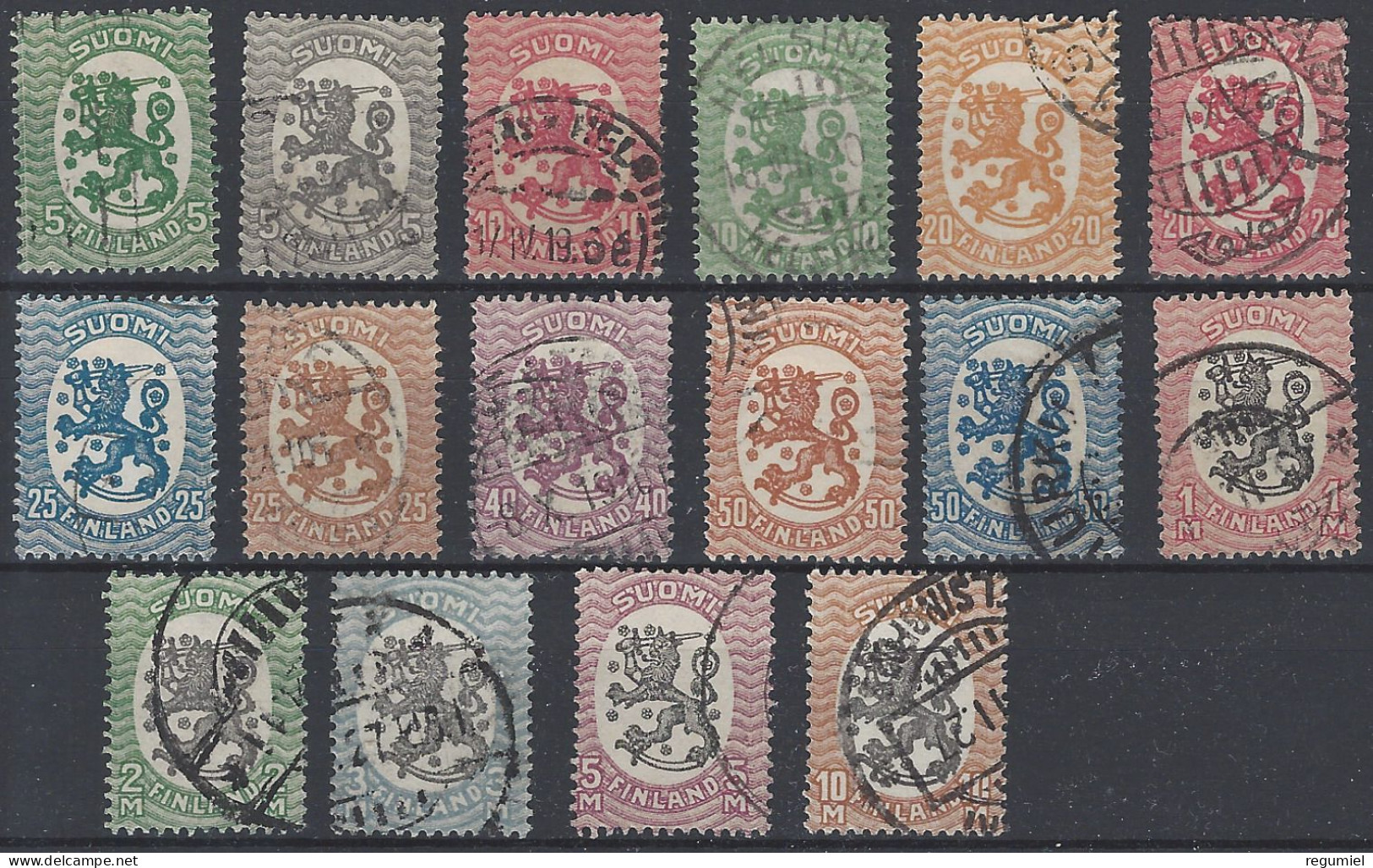 Finlandia U   66/81 (o) Usado.1918 - Used Stamps