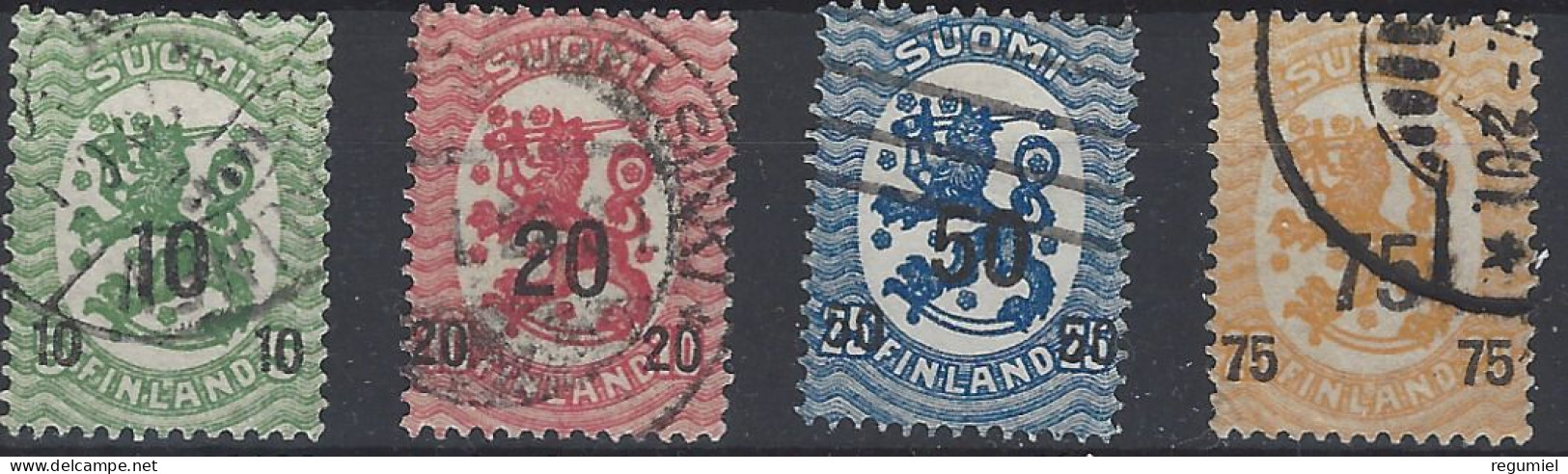 Finlandia U   91/94 (o) Usado.1919 - Used Stamps