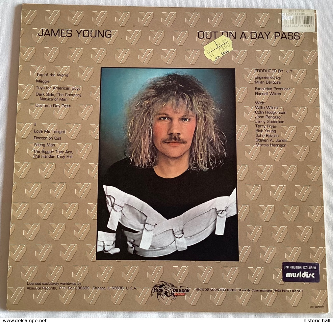 JAMES YOUNG - Out On A Day Pass - LP - 1988 - FRENCH Press - Hard Rock & Metal