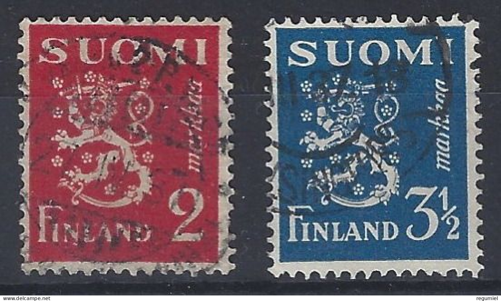 Finlandia U  192/193 (o) Usado.1937 - Usados