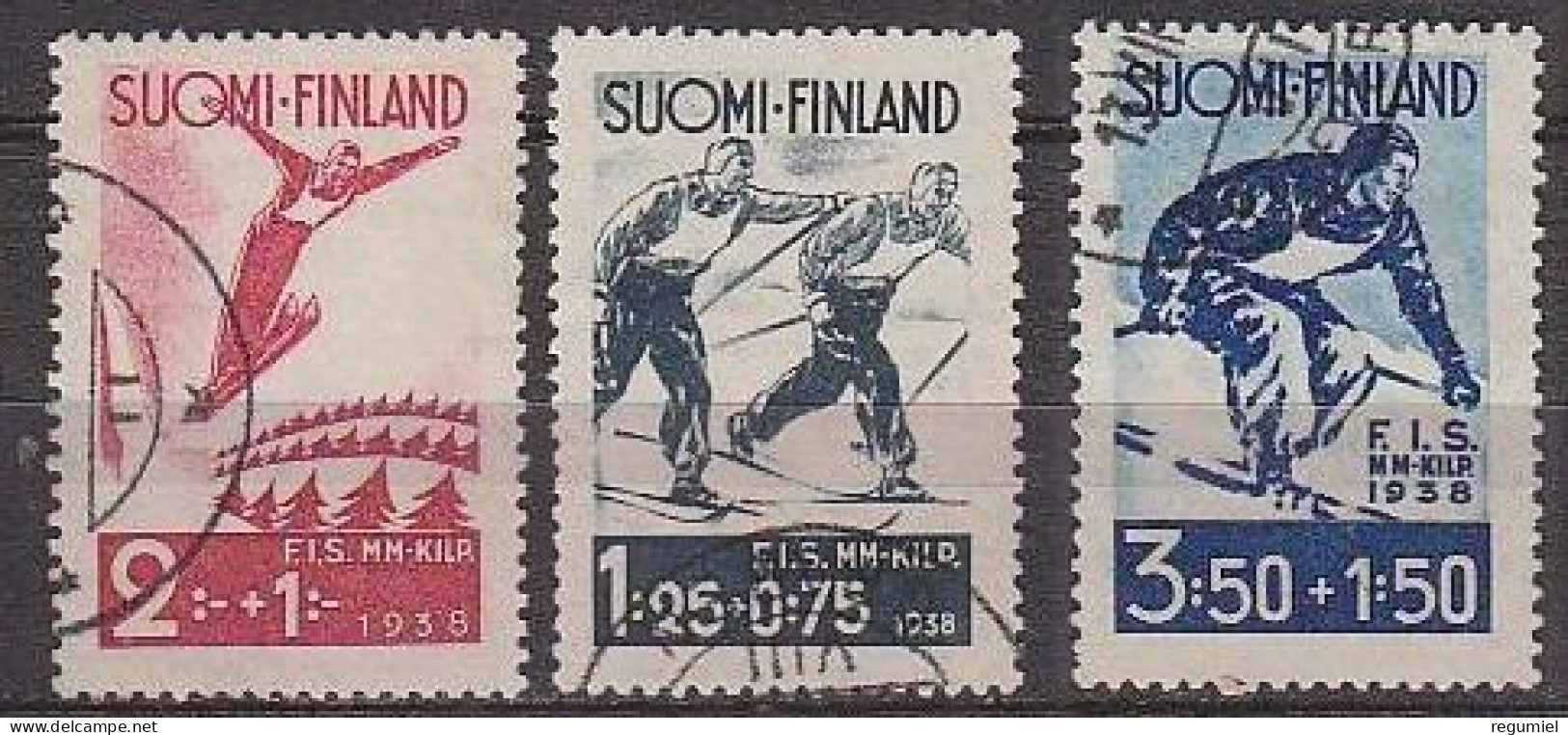 Finlandia U  200/202 (o) Usado.1938 - Usati