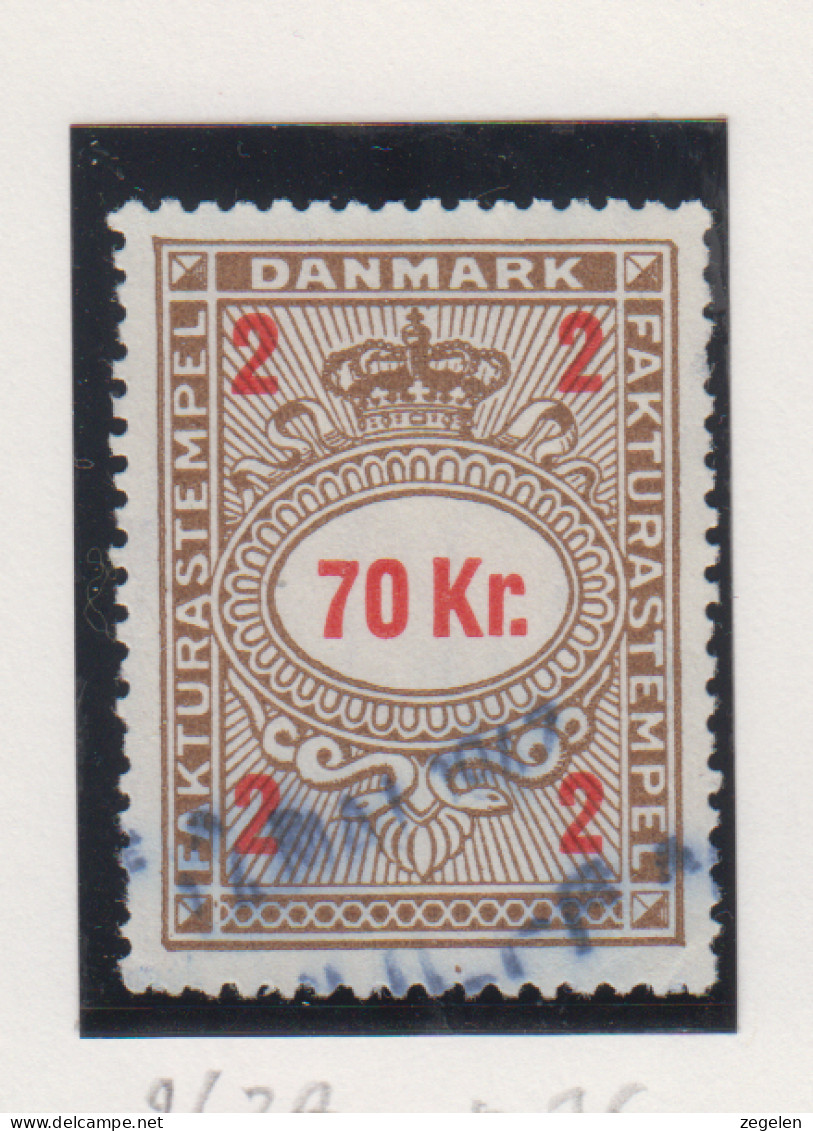 Denemarken Fiskale Zegel Cat. J.Barefoot Faktura 263B - Revenue Stamps