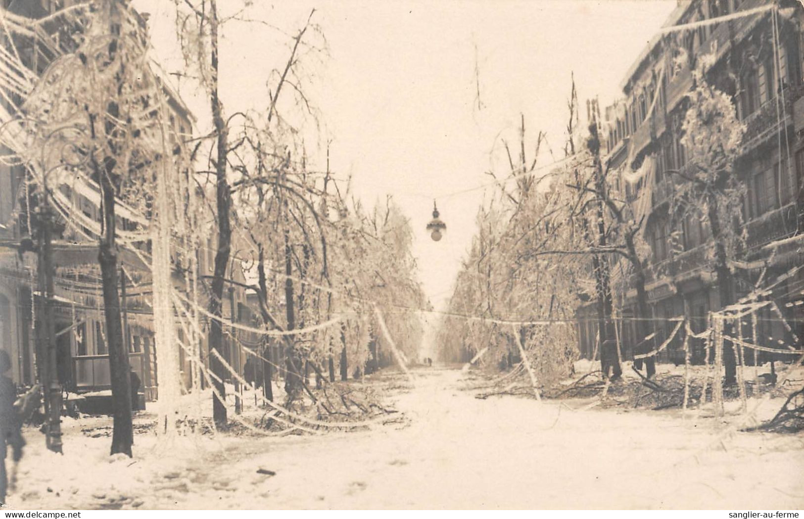 CPA 11 NARBONNE / CARTE PHOTO / SITUEE VERGLAS DECEMBRE 1920 - Narbonne