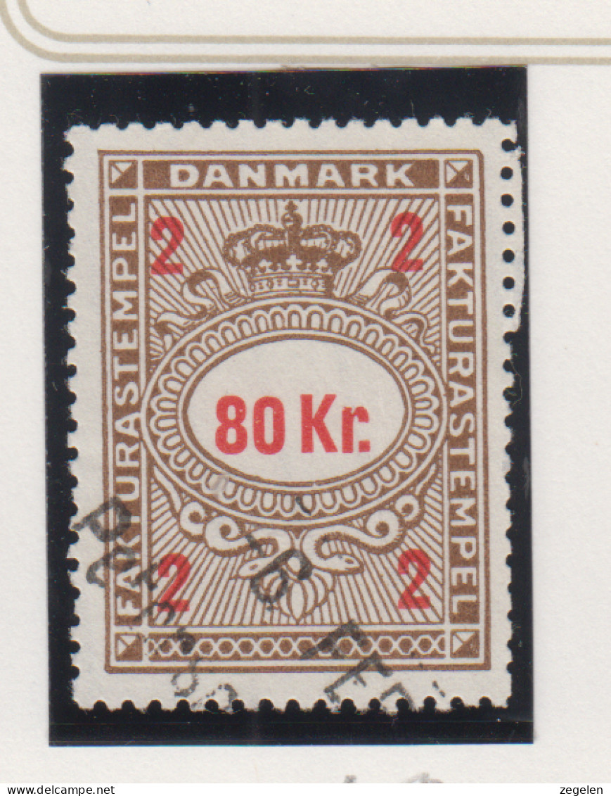 Denemarken Fiskale Zegel Cat. J.Barefoot Faktura 264B - Revenue Stamps