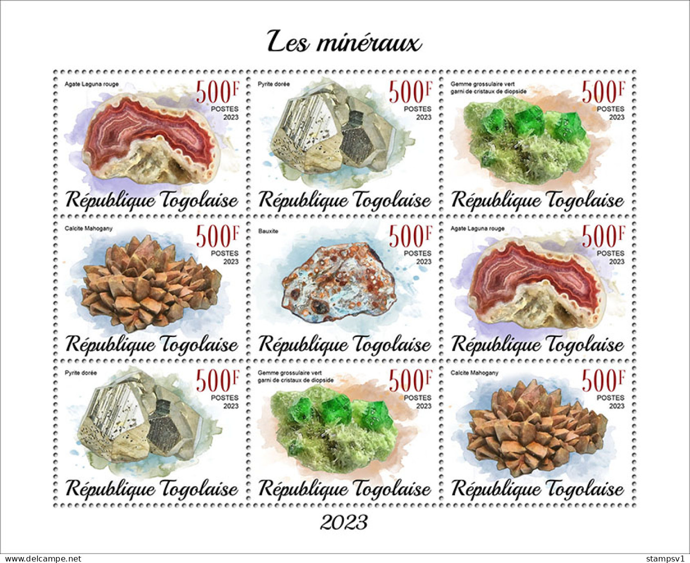 Togo  2023 Minerals. (249f29) OFFICIAL ISSUE - Minerals