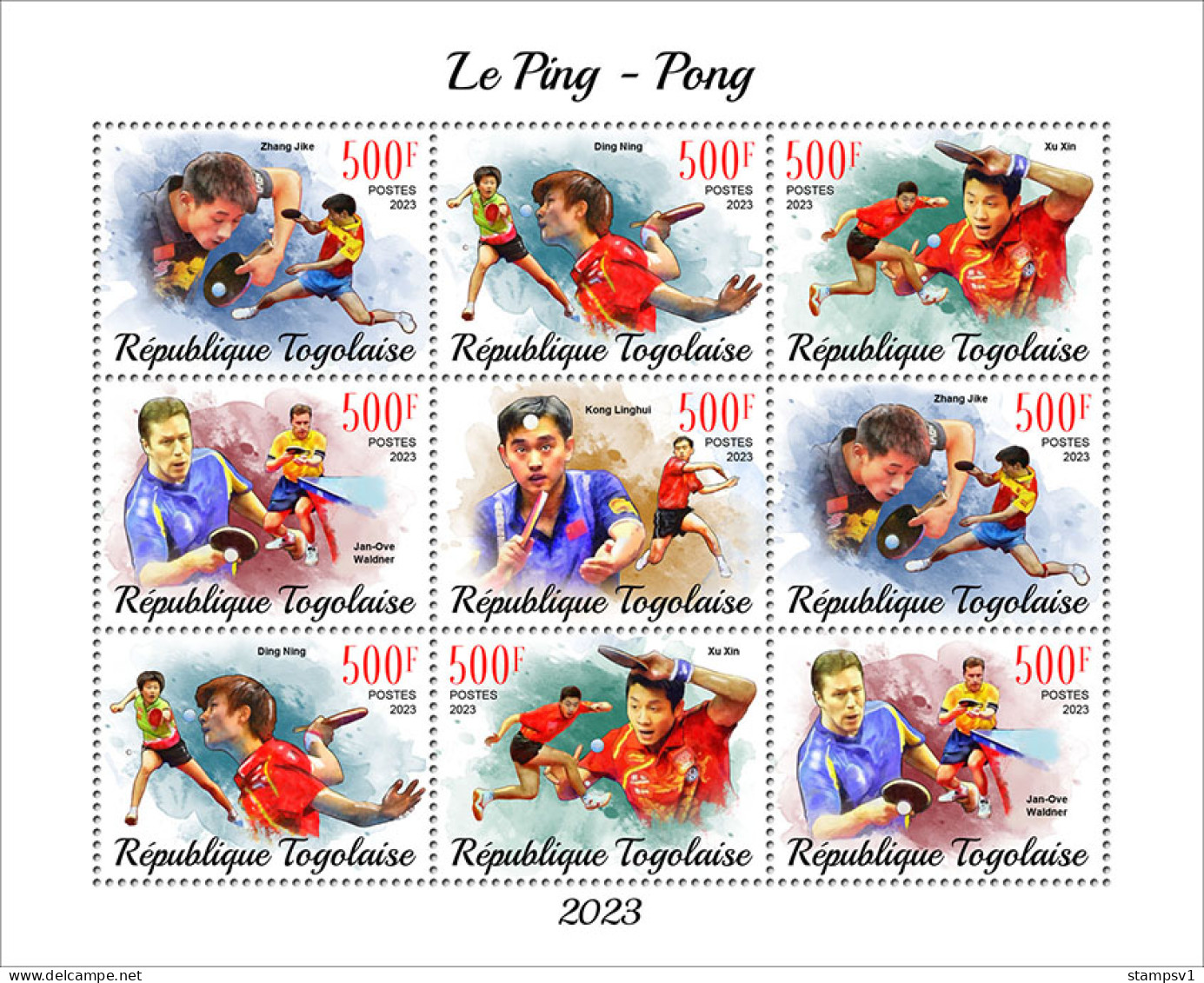 Togo  2023 Ping Pong. (249f31) OFFICIAL ISSUE - Tischtennis