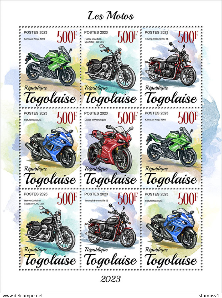 Togo  2023 Motorcycles. (249f46) OFFICIAL ISSUE - Motorräder