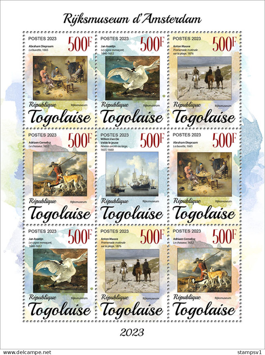 Togo  2023 Amsterdam Rijksmuseum. (249f51) OFFICIAL ISSUE - Musées
