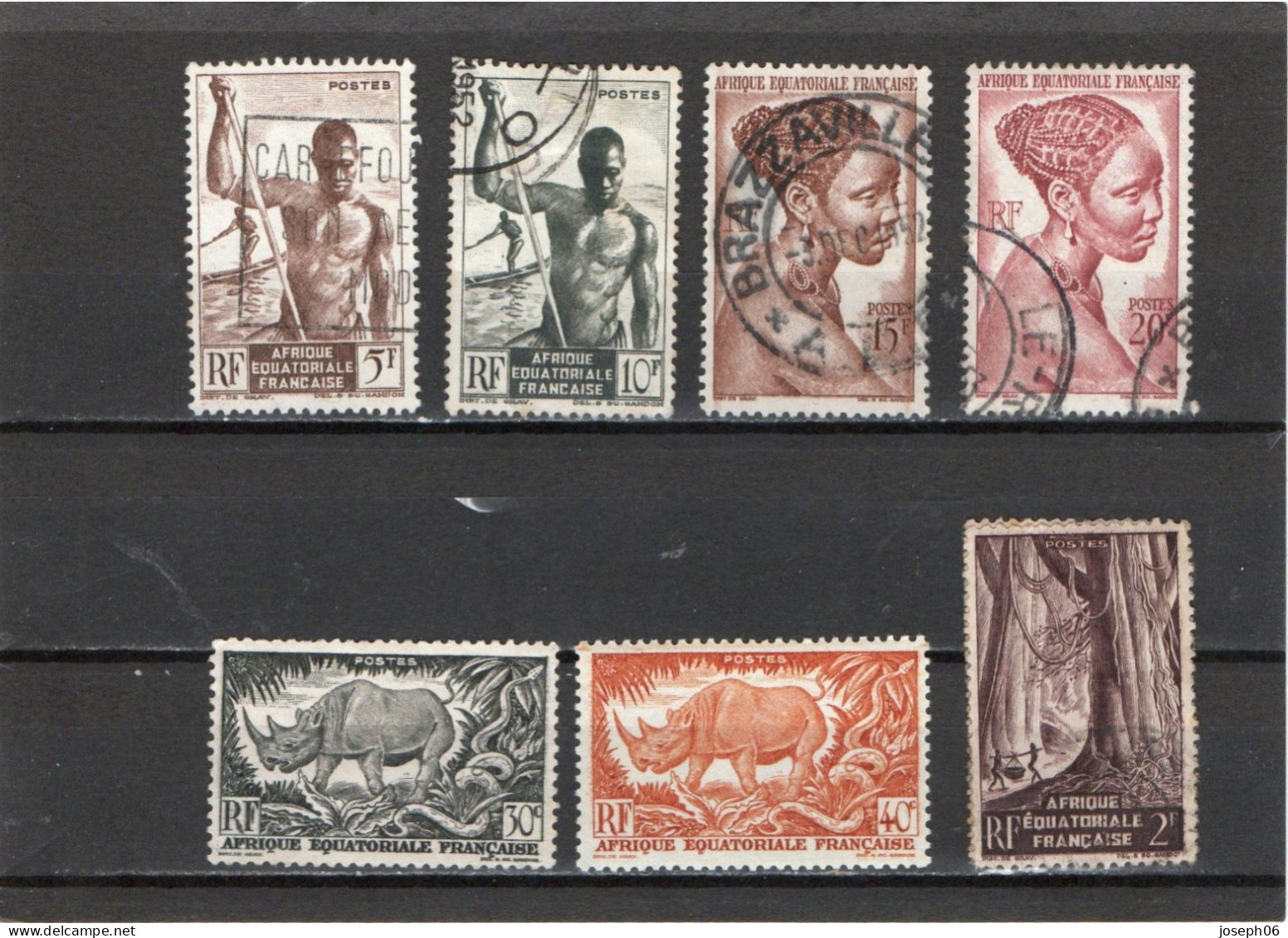 AFRIQUE  EQUATORIALE   1947  Y.T. N° 208  à  226   Incomplet   Oblitéré  *  **   Frais De Gestion Compris - Used Stamps
