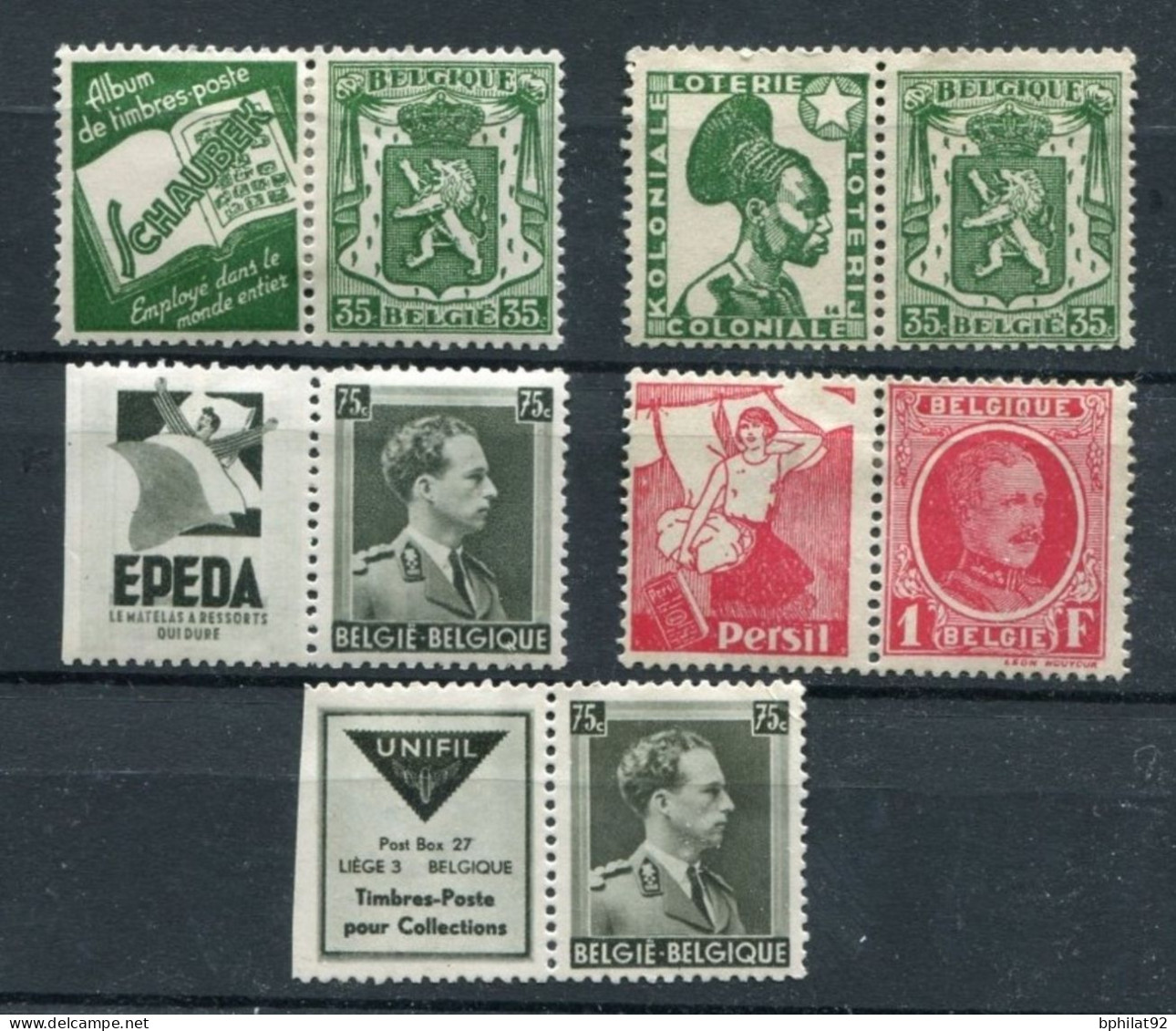 !!! LOT DE 5 TIMBRES PUBLICITAIRES NEUFS * - Andere & Zonder Classificatie