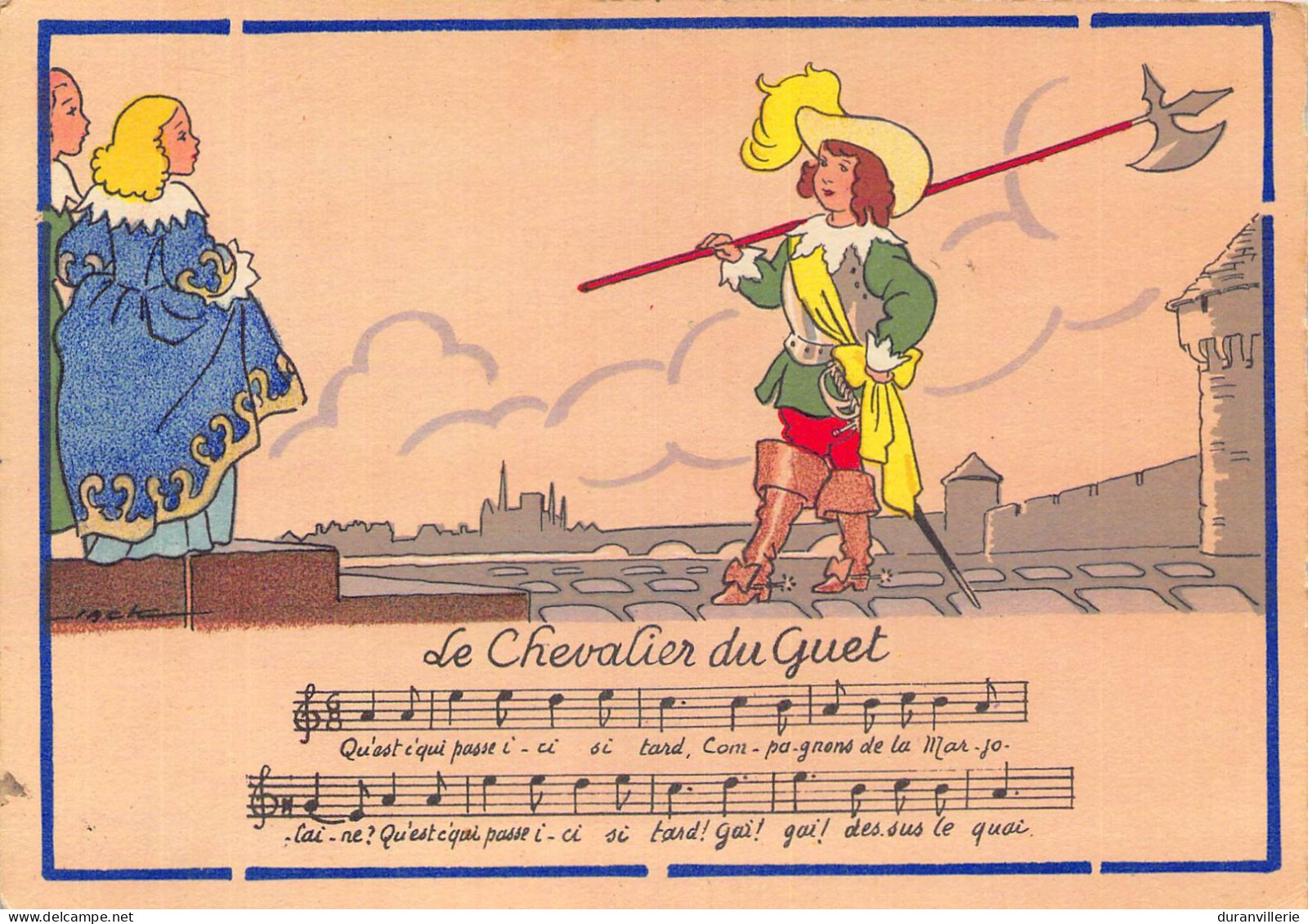 - Les Rondes Enfantines - Barré & Dayez (Jack) - Le Chevalier Du Guet. Avec Au Dos Le Texte De La Chanson.  1945 - Fairy Tales, Popular Stories & Legends