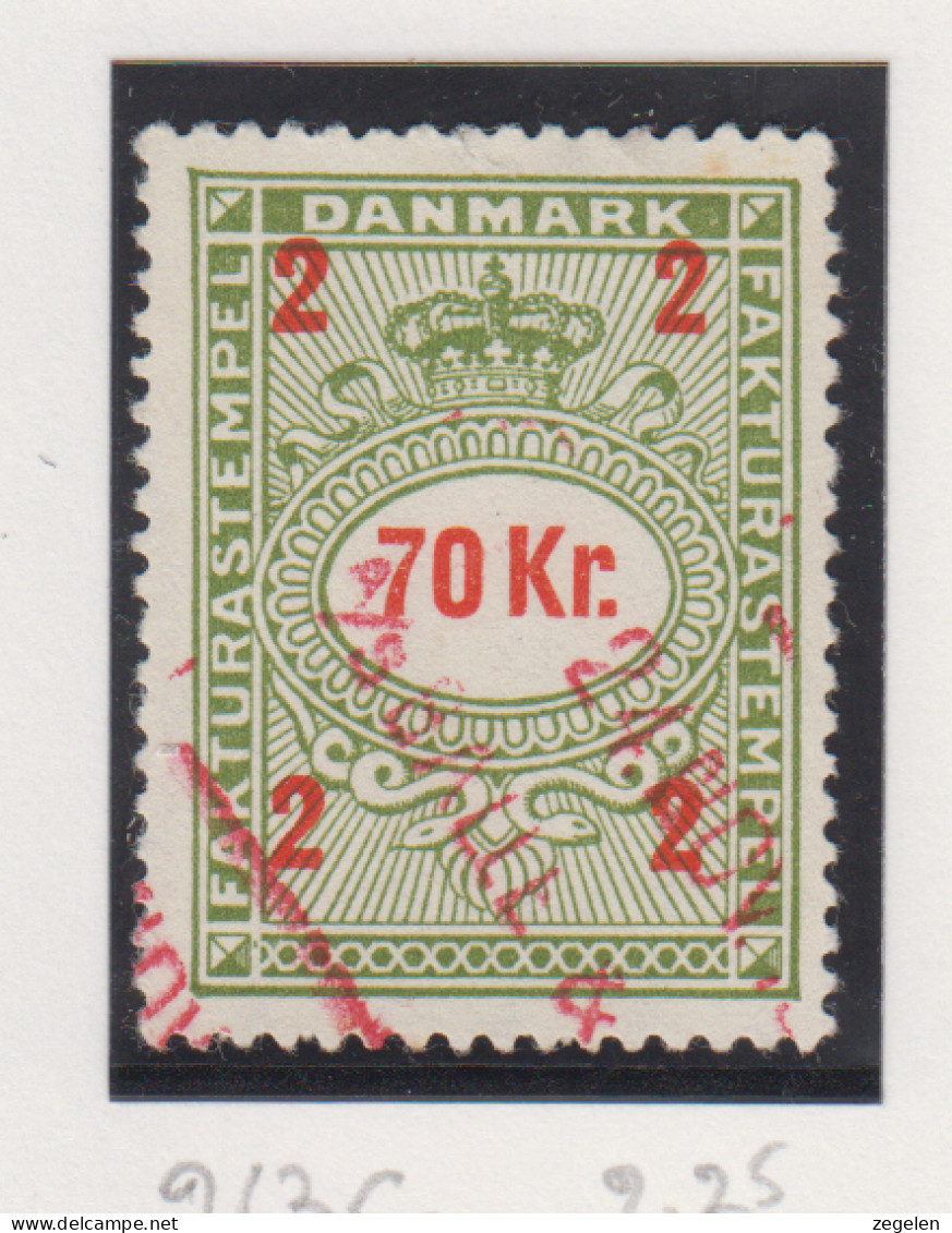 Denemarken Fiskale Zegel Cat. J.Barefoot Faktura 263G - Revenue Stamps