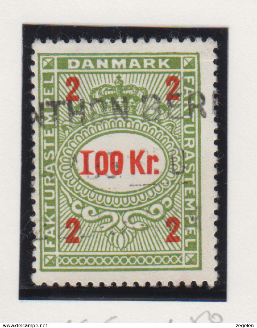 Denemarken Fiskale Zegel Cat. J.Barefoot Faktura 266G - Revenue Stamps