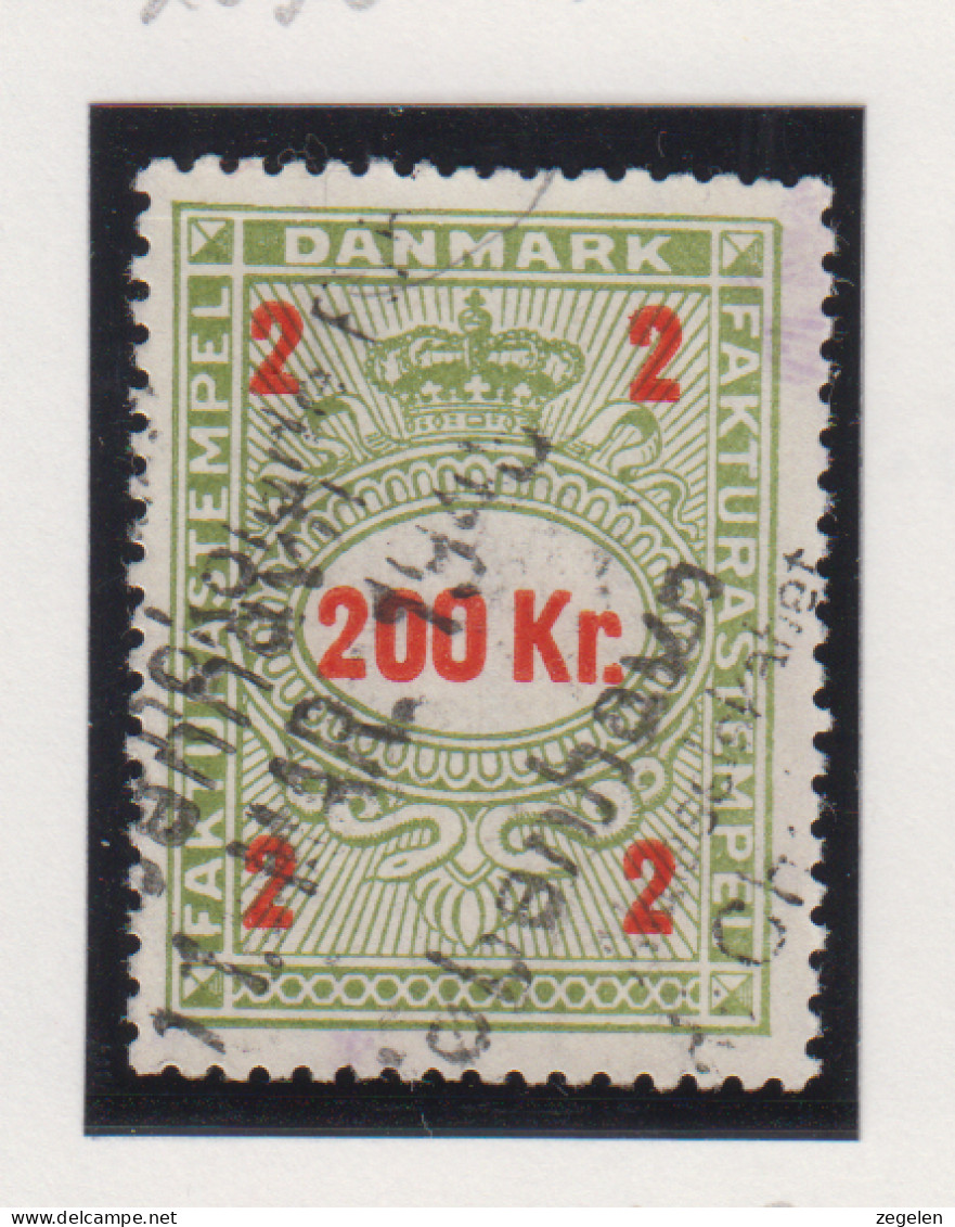 Denemarken Fiskale Zegel Cat. J.Barefoot Faktura 267G - Revenue Stamps