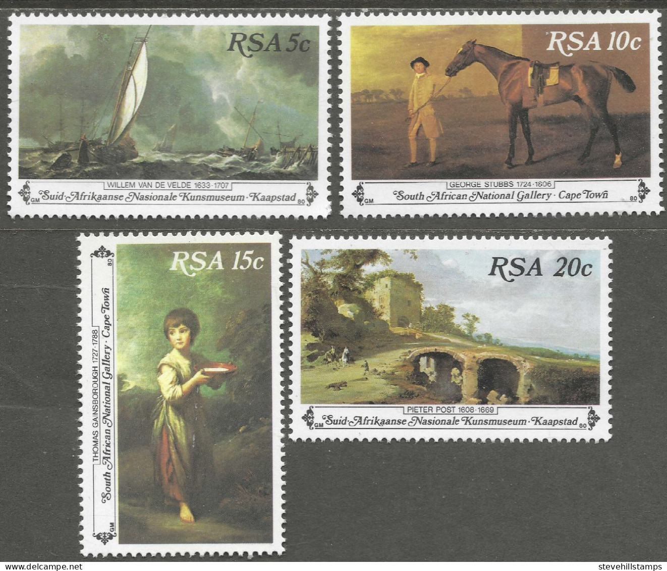 South Africa. 1980 Paintings From The South African National Gallery, Cape Town. MNH Complete Set SG 481-484. M2150 - Neufs