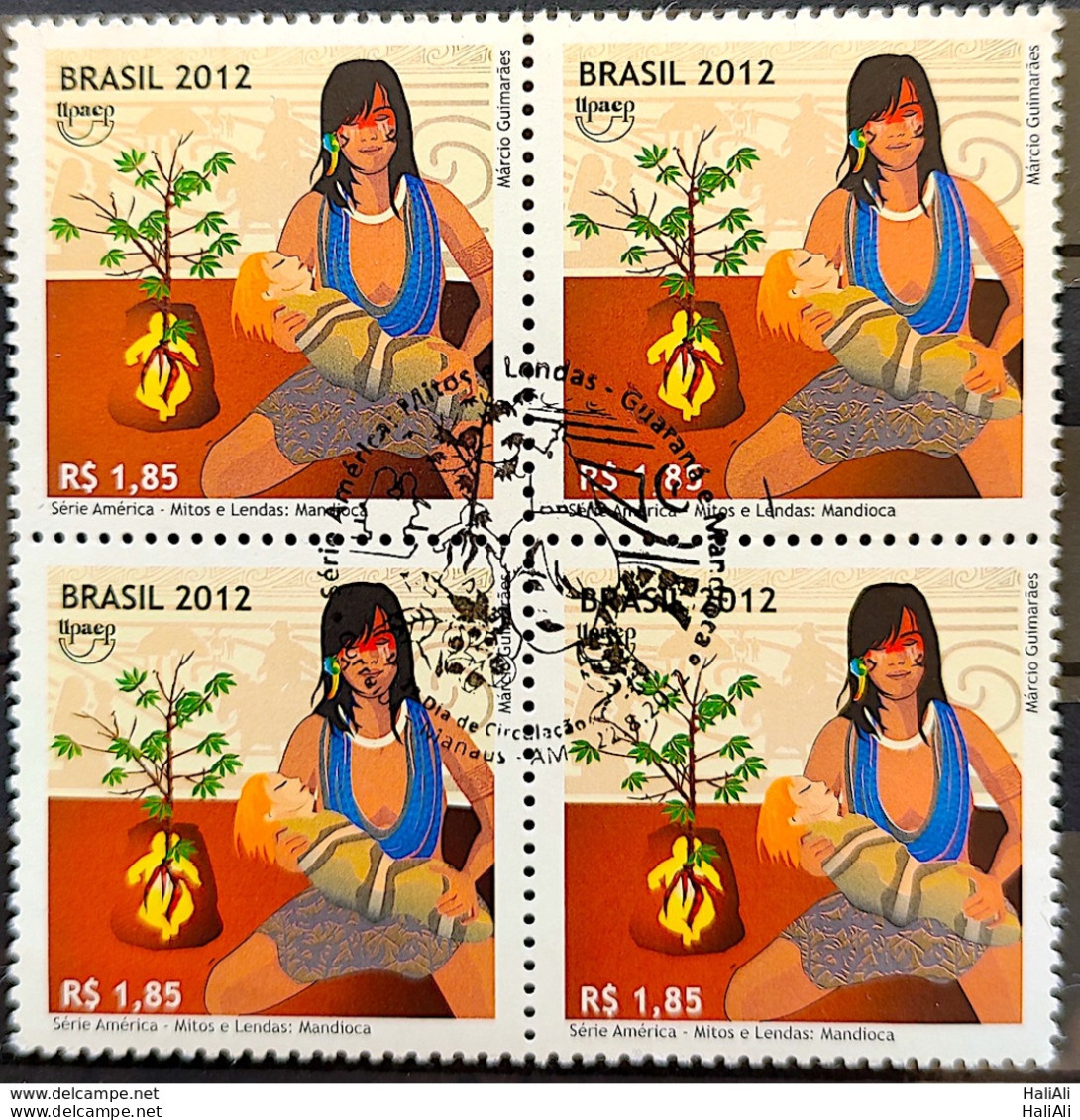 C 3226 Brazil Stamp Upaep Mandioca Coffee Indian 2012 Block Of 4 CBC AM Manaus - Unused Stamps