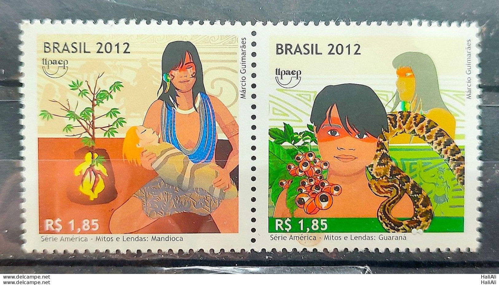 C 3226 Brazil Stamp Cassava Guarana Cartoons Indian Woman 2012 Inverted - Unused Stamps