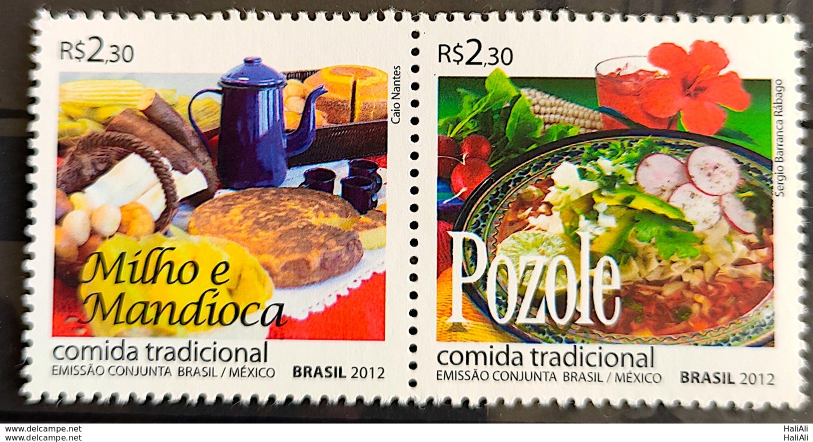 C 3215 Brazil Stamp Diplomatic Relations Mexico Gastronomy 2012 Complete Series - Unused Stamps