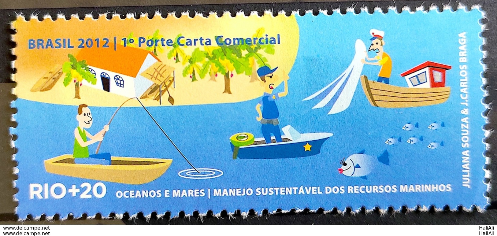 C 3210 Brazil Stamp Rio + 20 Oceans And Seas Boat Fish Ship Police 2012 - Unused Stamps