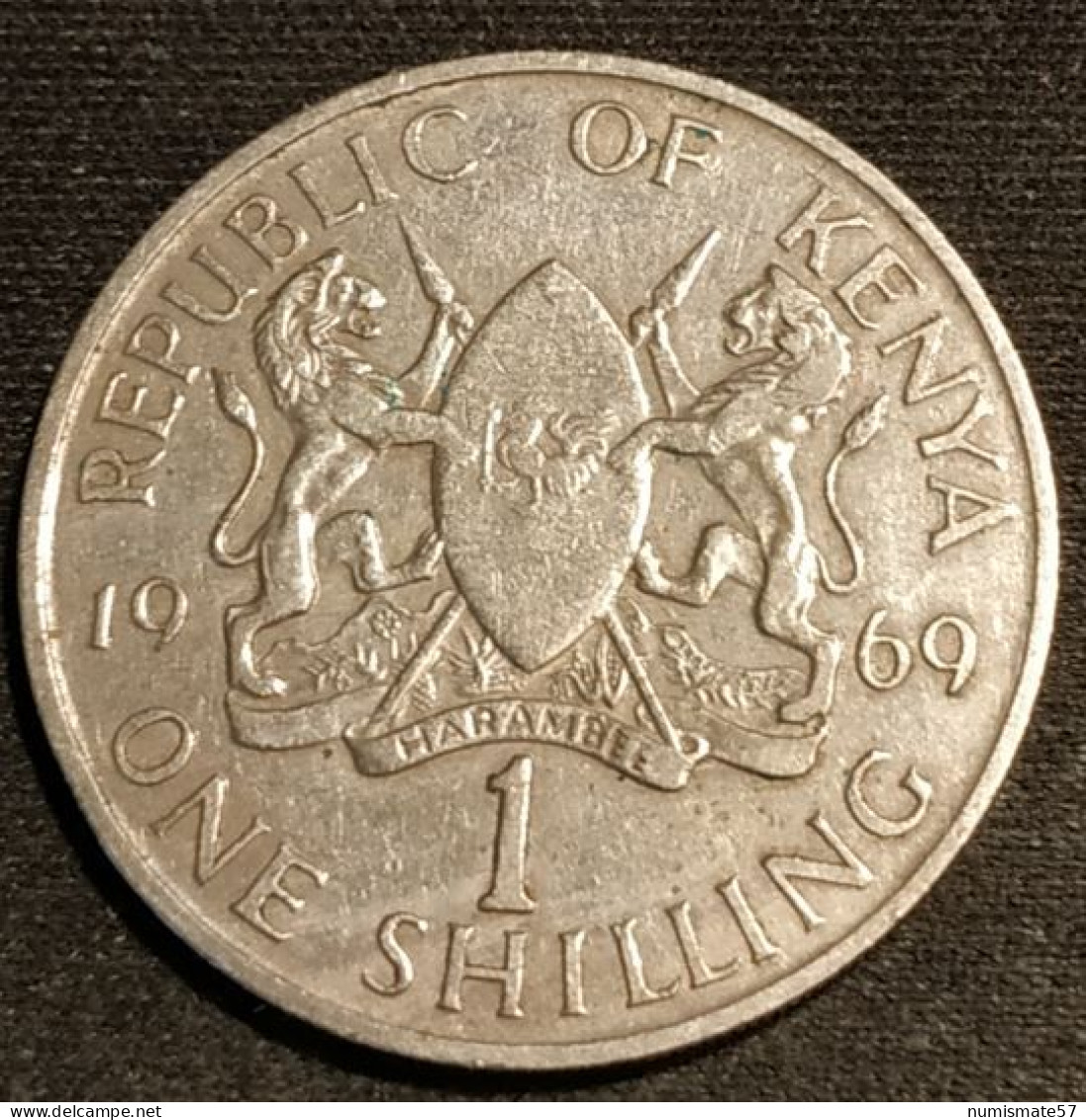 KENYA - 1 SHILLING 1969 - Jomo Kenyatta Avec Légende - KM 14 - Kenia