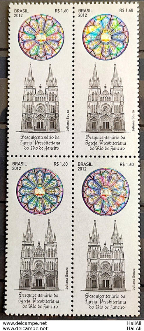 C 3167 Brazil Stamp Presbyterian Church Of Rio De Janeiro 2012 Block Of 4 - Unused Stamps