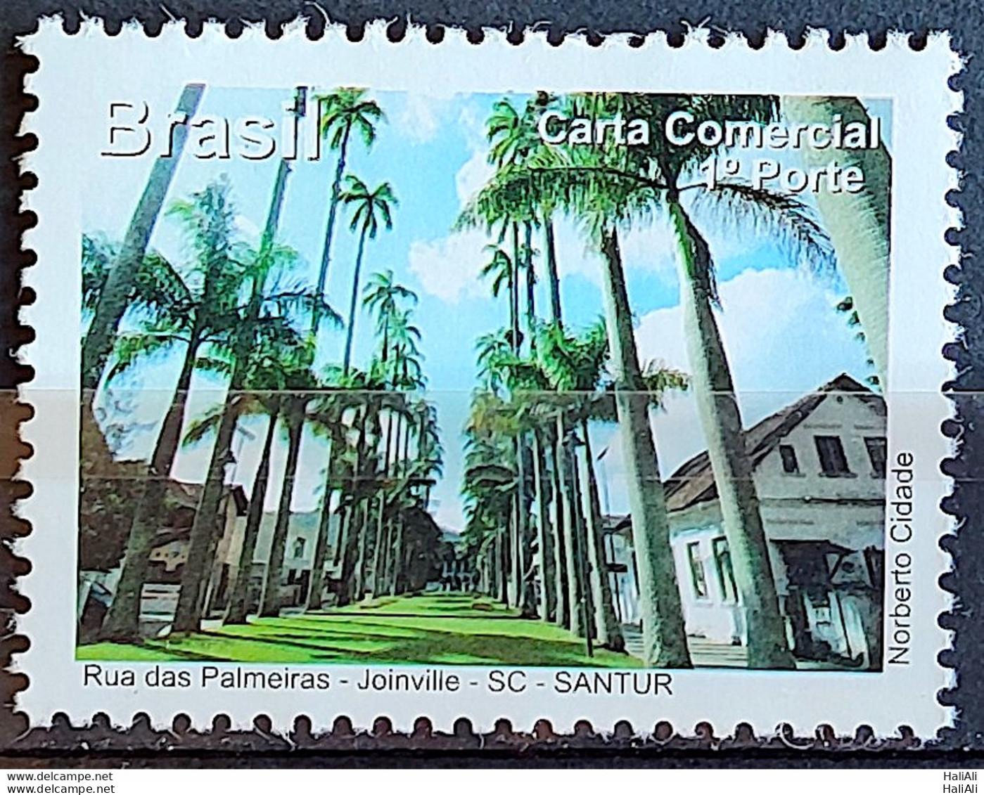 C 3171 Brazil Depersonalized Stamp Santa Catarina Charms Tourism 2012 Rua Das Palmeiras Joinville - Gepersonaliseerde Postzegels