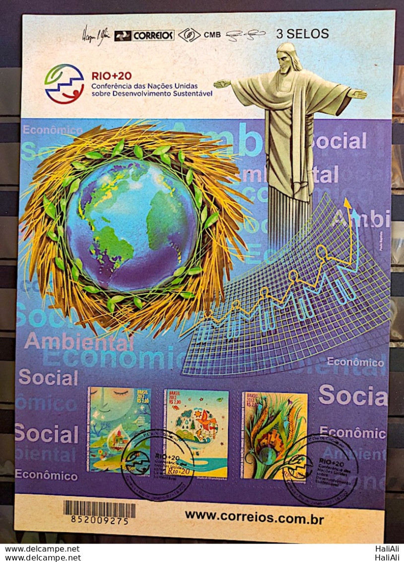 B 169 Brazil Stamp United Nations Sustainable Development Rio + 20 2012 CBC RJ - Unused Stamps