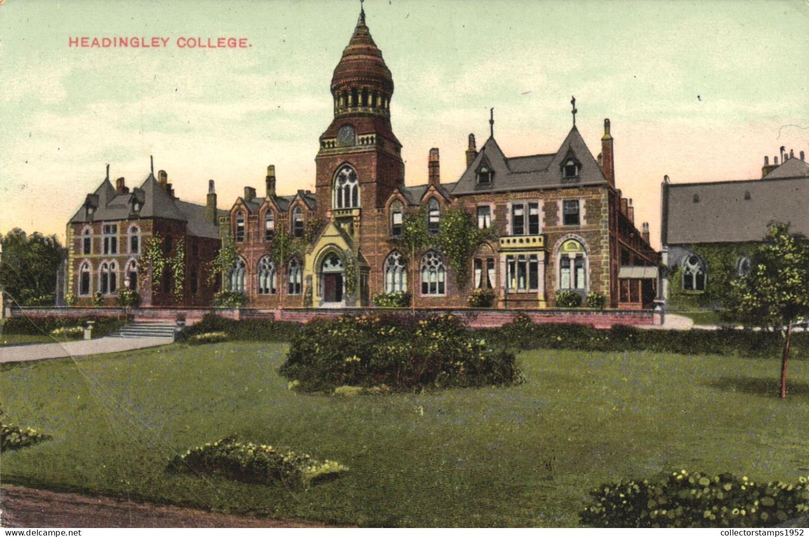 LEEDS, YORKSHIRE, HEADINGLEY COLLEGE, ARCHITECTURE, GARDEN, ENGLAND, UNITED KINGDOM, POSTCARD - Leeds