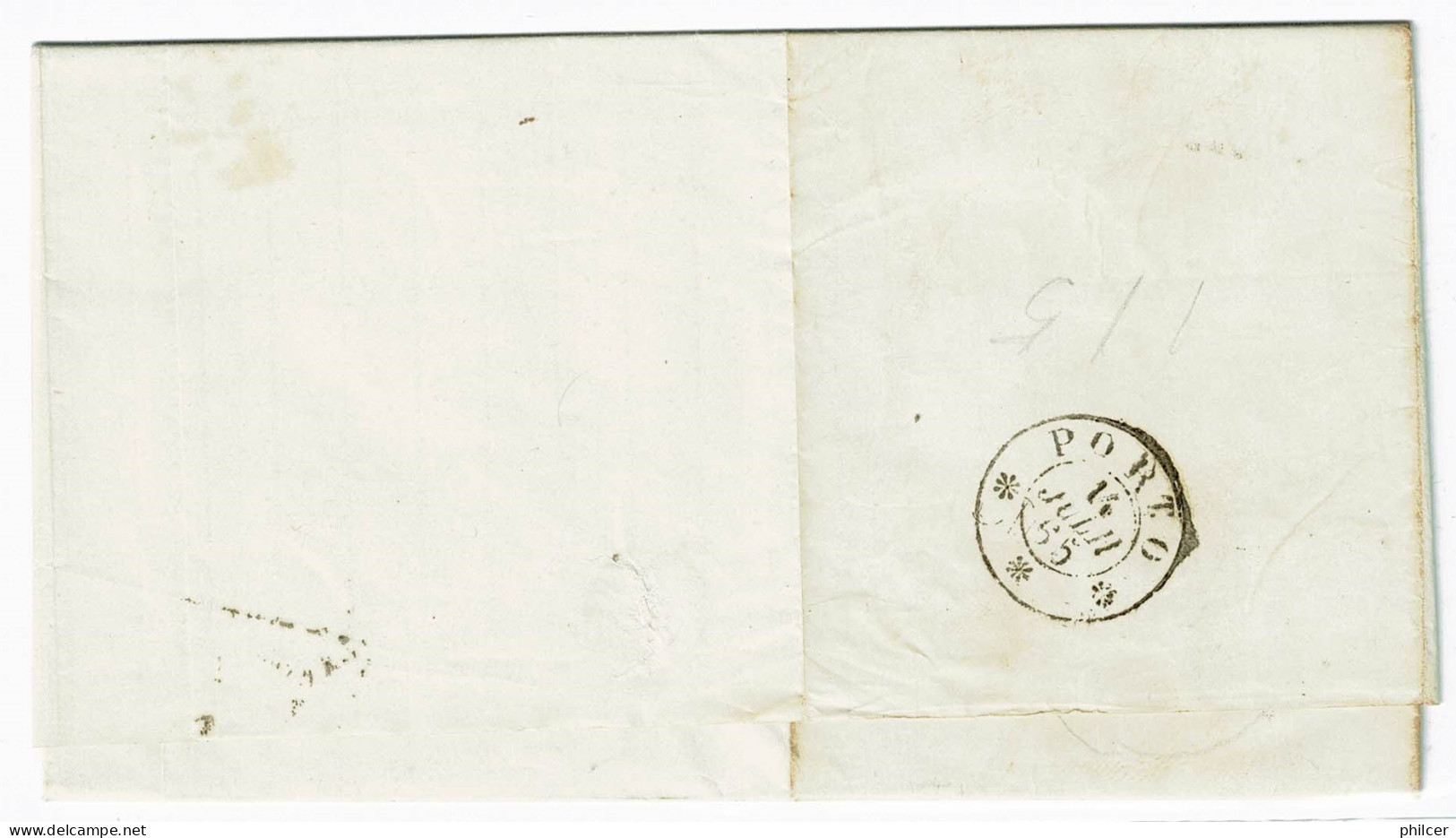 Portugal, 1865, Lisboa-Porto - Covers & Documents