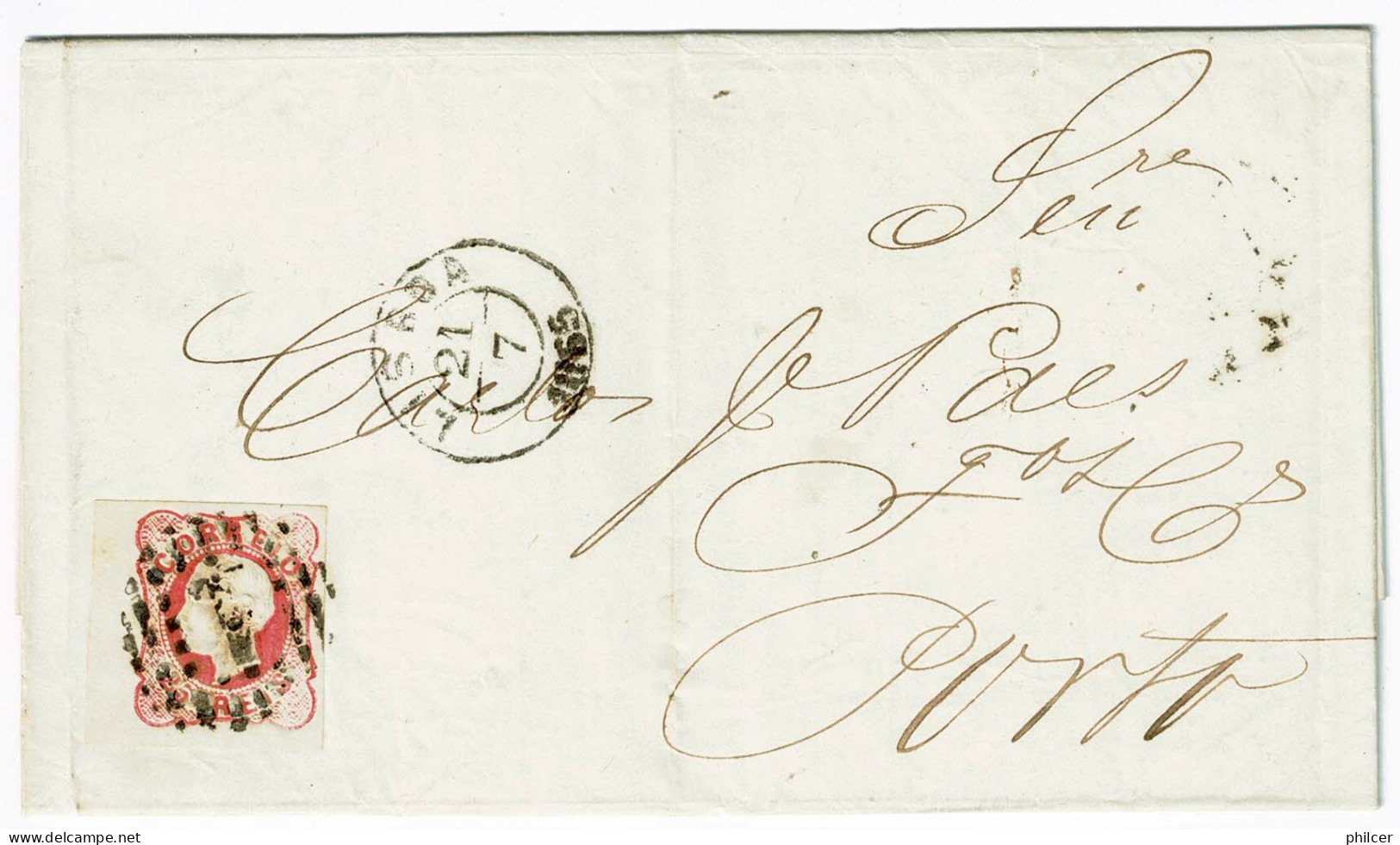 Portugal, 1865, Lisboa-Porto - Lettres & Documents