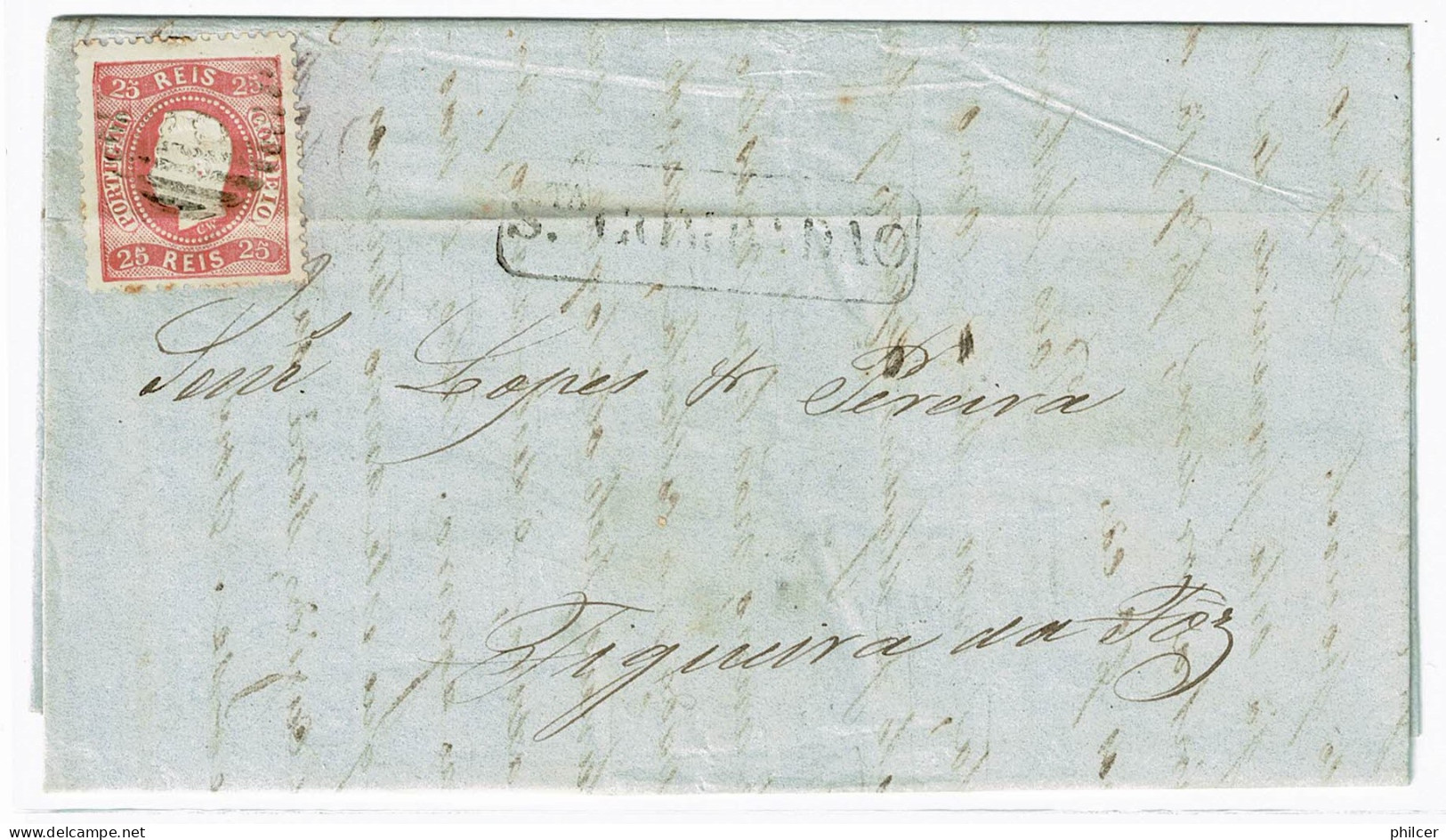 Portugal, 1868, # 30, Sta Comba Dão-Figueira Da Foz - Cartas & Documentos