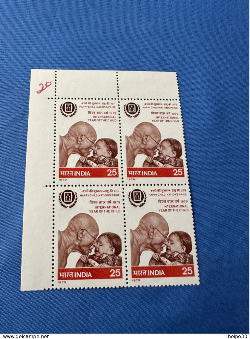 India 1979 Michel 784 Intern. Jahr Des Kindes MNH Block Of 4 - Unused Stamps