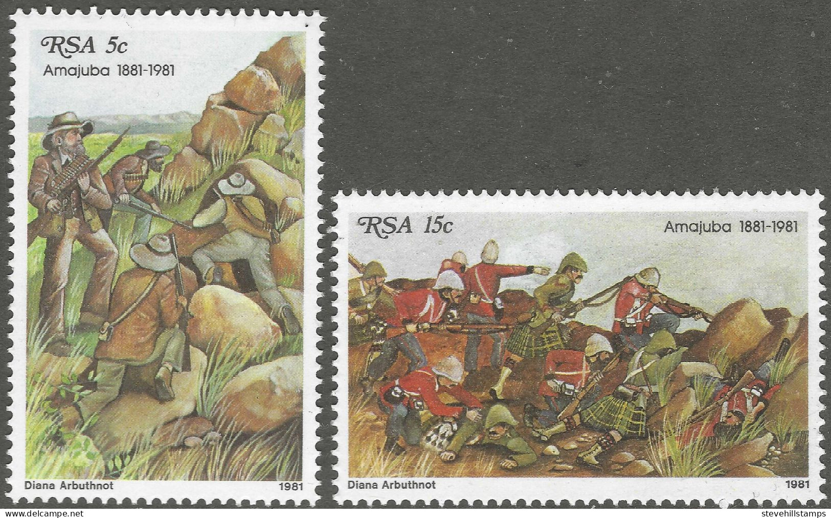 South Africa. 1981 Centenary Of Battle Of Anajuba. MNH Complete Set SG 488-489. M2152 - Unused Stamps
